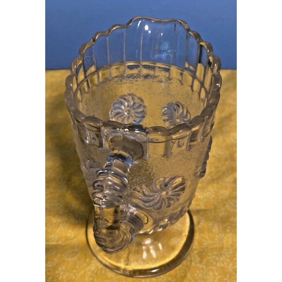 EAPG Antique US Glass No. 15030 ROMAN ROSETTE Creamer Syrup Pitcher 1894-98  5" - Picture 5 of 7